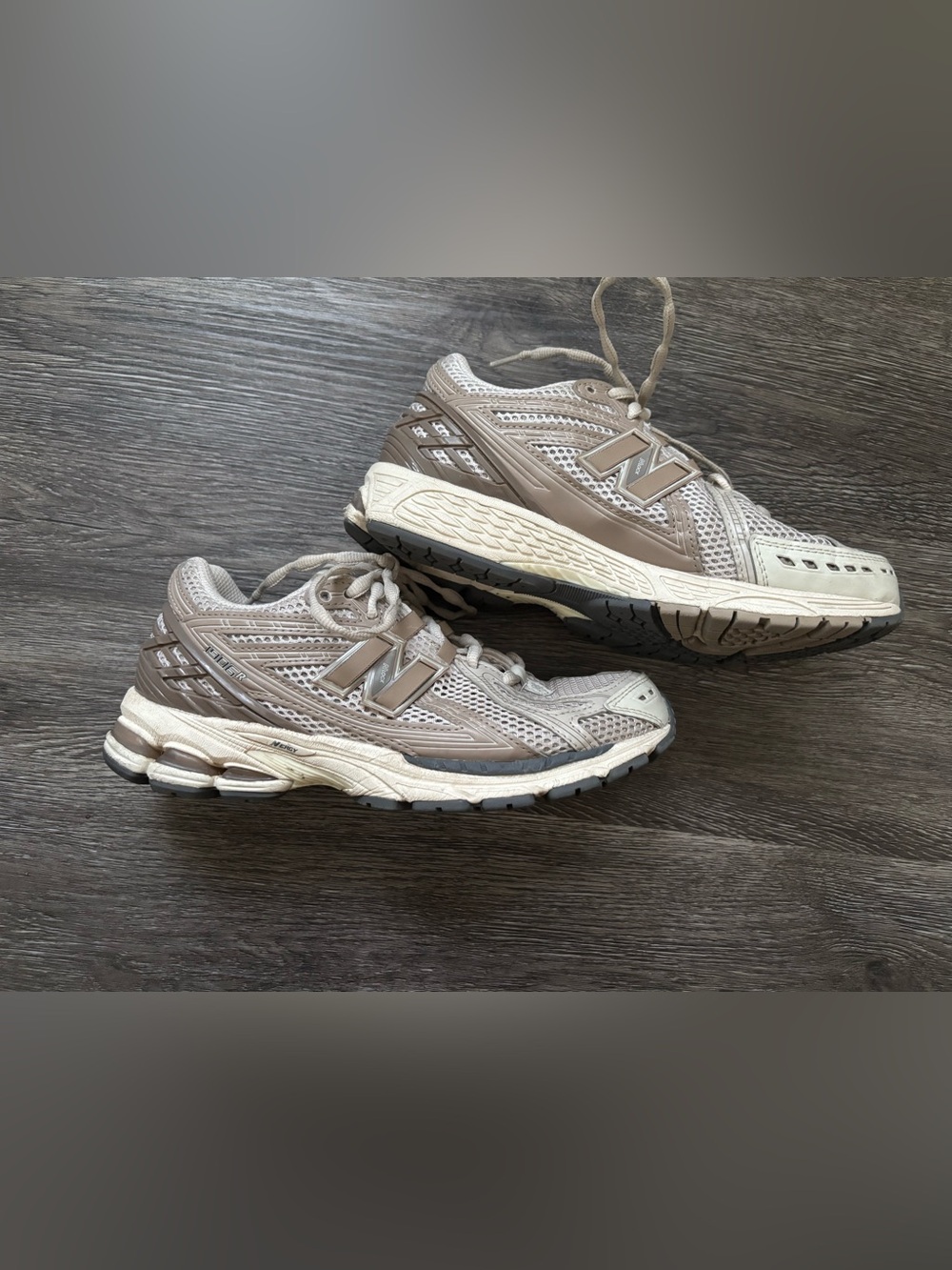New Balance Women’s Taupe Mesh Athletic Sneakers